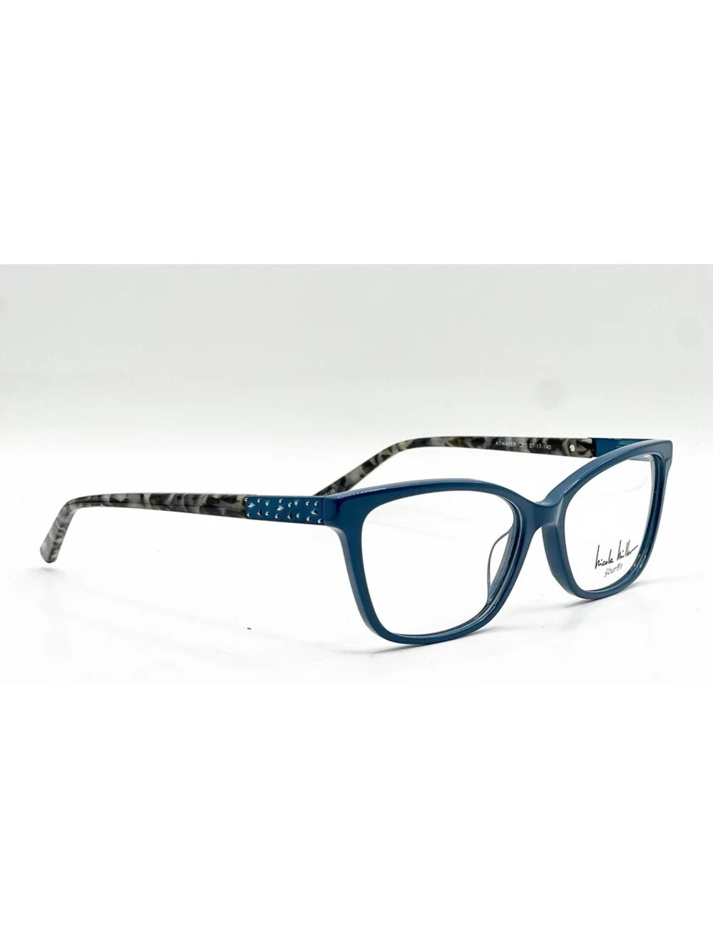 Nicole Miller Atwater C03 Teal/Black Authentic Eyeglasses 57-17-140